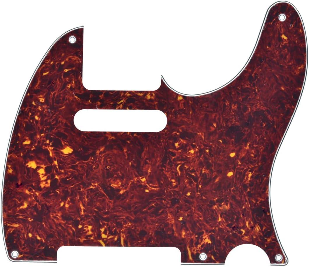 Dopro 5 Hole Vintage Tele Guitar Pickguard Scratch Plate fits USA/Mexican Fender Telecaster Vintage Tortoise (Vintage Tortoise)