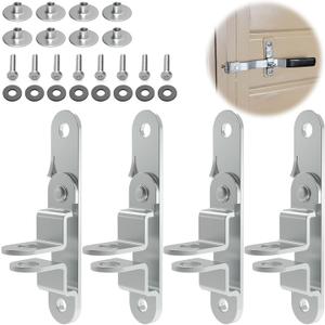 4 Pcs Cargo Trailer Door Hasp Keeper Bar Lock Handle Enclosed Car Hauler for Ramp Padlock Race Cargo Trailer Door Hasp Latch Lock with Screws Nut