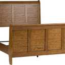 Liberty Furniture Industries Grandpa's Cabin Queen Sleigh Bed, Medium Brown Aged Oak