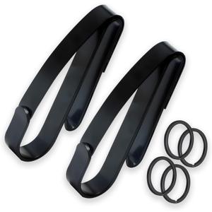 UGSHY 2 PCS Car Stainless Steel Tactical Keychain, Universal Duty Belt Doublesided Quick Release Detachable Keychain (Black), UGYSK2005BL-2PCS