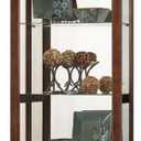 Howard Miller Hofstadter Curio Cabinet II - Durable Storage Cabinets with Interior Lights & Bordeaux Finish Perfect for Collectibles, Decorative Items, Living Room Office and Home Decor