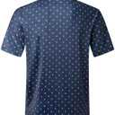 Hardaddy Mens Golf Polo Shirts Dry Fit Short Sleeve Print Patterns Moisture Wicking Collared Funny Golf Shirts for Men Dark Blue XXL (Blue, XXL)