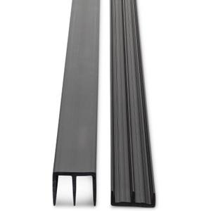 Randall Manufacturing 1/4" Plastic Sliding Door Track (Black, 4 FT Long)
