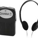 GPX Portable AM/FM Radio, Black (R116B)