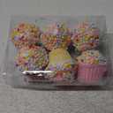 6Pcs Cupcake Party Decorations Ornaments, Hanging Christmas Tree Candy Gift, Macaron Color Dessert Cupcake Pendant Set for Xmas New Year Easter Birthday Home Party Supplies (Cupcake)