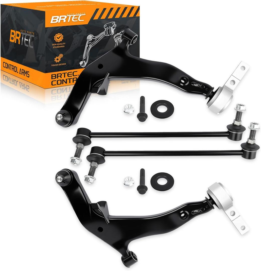 Front Lower Control Arm w/Ball Joint & Sway Bar Links for Nissan Murano 2003 2004 2005 2006 2007