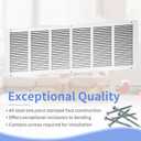 Howeall 30"W x 10"H [Duct Opening Size] Steel Return Air Grille, Air Return Vent Cover for Ceiling and Sidewall - HVAC Air Vent Covers - [Outer Dimensions: 31.75"W x 11.75"H]