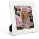 PHAREGE 8x10 Vintage Picture Frame White, 8 by 10 Ornate Antique Picture Frame for Wedding, Retro Photo Frame Displays Horizontally or Vertically On Tabletop