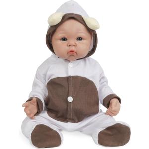 Vollence 19 inch Silicone Baby Dolls Girl Weighted 7.26 lb,[NOT Vinyl],Silicone Full Body Reborn Realistic Lifelike Real Life Newborn Soft Babies with Feeding Kit & Gift Box for Kids Age 3+
