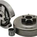 3/8-6T Spur Sprocket Clutch Drum Assembly Kit for Husqvarna 120 36 41 136 137 141 142 235E 240 Jonsered 2035 2036 2040 2041 Partner 350 351 Chainsaw 530047061