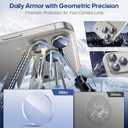 2 x Xfilm for iPhone 17 Pro / 17 Pro Max Camera Lens Protector 16-Facet, Individual Metal with 9H Hardness, Scratch-Proof Camera Screen Protector, Stylish Accessories, Case Friendly (Titanium Gray)