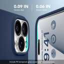 GONEZ for iPhone 15 Pro Max Case Silicone, Compatible with Magsafe, 2X Camera Protector + 2X Screen Protector, Soft Anti-Scratch Microfiber Lining, Liquid Silicone Shockproof Phone Cover, Dark Blue