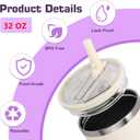 32 oz Tumbler Flip Straw Lid Replacement Fit for HydroJug Traveler ,2 Pack Leak Proof for HydroJug Lid Replacement Spill Proof Reusable Tumbler Cover Compatible with 32oz Cup Accessories (Cream)