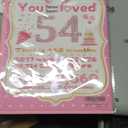 Pink 54th Birthday Card Gift Decorations Gift for Women Her, 10.6 x 7.9 inches