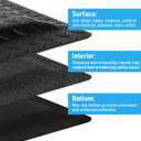 3 x 5 FT Anti Fatigue Mats Industrial 15/16 Inch Thick Soft Sponge Ergonomic Mat Durable Heavy Duty Diamond Plate for Standing Non Slip Industrial Grade Floor Mat for Leg & Back Pain (Black)