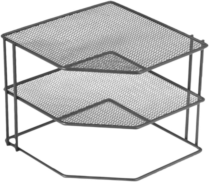 Black Decor Kitchen Spice Storage Rack Drying Rack Shelf for Cooking Utensils Corner Kitchen Shelf Storage Seasoning Triangle Iron Craft