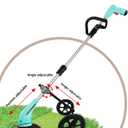 String Trimmer Wheel Attachment, 20" Adjustable Height String Trimmer Support Wheel w 0.98-1.34" Shaft Tube for Gas String Electric Brushcutter, 8" Widen Lawn Roller