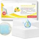Lemon Scented Absorbent Pads for Commode, 100 Pcs, Light Scent Commode Pads for Bedside Commode Liners, Medical Grade, Disposable, Simple for Camping, Seniors and Disabled