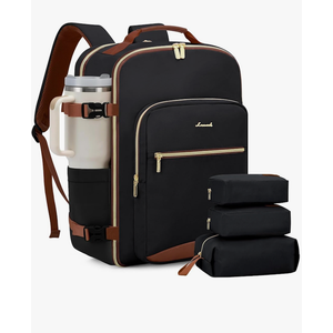 LOVEVOOK 40L Travel Backpack for Women & Men, Airline Approved Carry On Luggage with 3 Packing Cubes, TSA Overnight Bags, Waterproof Personal Item Bag, Weekender Essentials Backpacks fits 17" Laptop