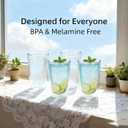 Unbreakable 16oz Tumblers Set of 4 - Plastic Double Wall Insulated Cups, Shatterproof Clear Travel Mugs Keep Drinks Cold & Hot, Reusable BPA-Free for Camping, Party, Office, Home Use (Hand Wash)