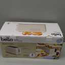 bella 4 Slice Slim Toaster, Fits-anywhere Kitchenware, 6 Setting Shade Control with Reheat & Cancel Buttons, Fits Sourdough, 10 Long Slot, Anti Jam & Auto Shutoff, 900 Watt, Oatmilk