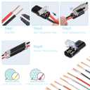 50pcs Double-Wire Plug-in Connector with Locking Buckle, Quick-Clip Fasteners Multi-Purpose Snap-On Blocks for Strip Lights DIY Crafting, Low-Voltage Decor & Model Kits