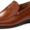Amazon Essentials Men's Venetian Loafers, Tan Faux Leather, 10