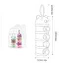 2 PCS 4-Layer Baby Milk Powder Dispenser, Stackable Formula Container for Travel, Portable Snack Storage Box