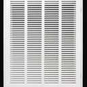 HVAC Premium 16" X 22" Steel Return Air Filter Grille for 1" Filter - Removable Face/Door - HVAC DUCT COVER - Flat Stamped Face - White [Outer Dimensions: 18 5/8"w X 24 5/8"h]