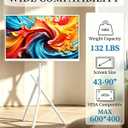 Tripod TV Stand for 43–90" TVs, 90° Swivel Easel Floor Stand