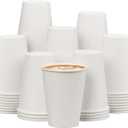 Coffee Cups 12 oz 300 Pack, 12 oz Paper Cups, Hot Beverage Drinking Cups, White Paper Hot Disposable Coffee Cups, Suitable for Party, Picnic, Travel, and Events