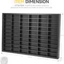 Model Car Collectors Showcase, 1/64 Scale Diecast Matchbox Wheels Car Display Frame Case with 60 Compartments, Wooden Dustproof Cabinet Box for Collectibles, Black, 16.27" X 24.09" X 1.95"