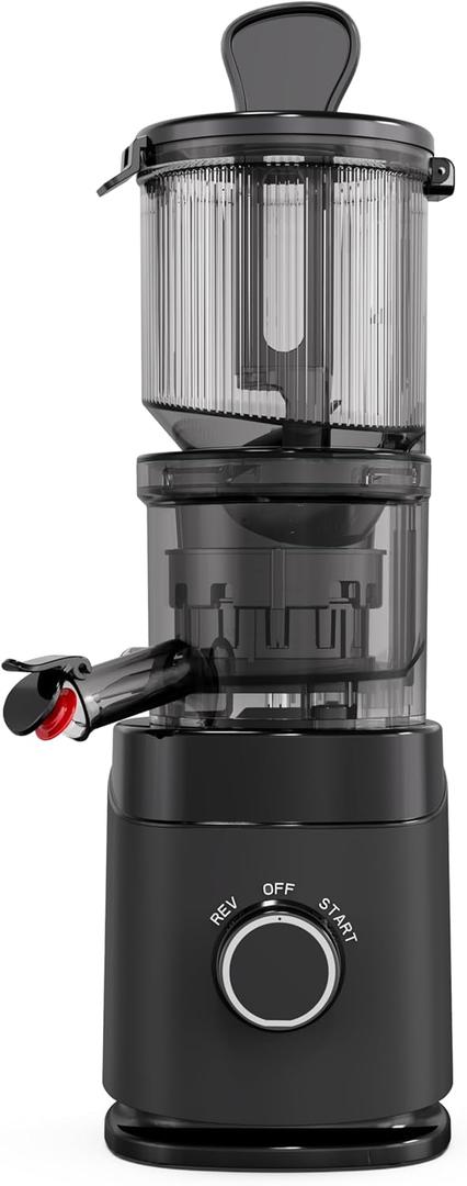 Juicer Machines, Cold Press Juicer with Wide Chute, 150 Watts Slow Masticating Juicers, High Juice Yield for Leafy Greens, Fruits & Vegetables, Easy to Clean