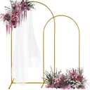 Arch Backdrop Stand Set of 2, 7.2FT 6FT Metal Gold Wedding Arch Frame Balloon Stand for Birthday Party Baby Shower Ceremony Decoration