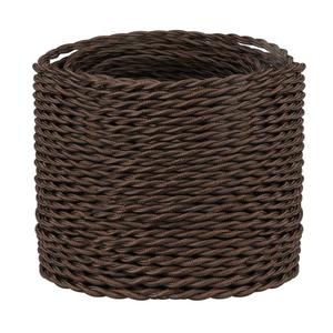 Helunsi 32.8ft Twisted Cloth Covered Wire, Brown 18/2 Cloth Covered Electrical Wire, 18 Wire Gauge 2-Conductor Fabric Covered Lamp Cord, Vintage Twisted Cloth Covered Wire, for DIY Projects (Brown)