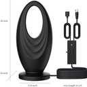 2025 TV Antenna Indoor/Outdoor VHF UHF Digital Antenna for Smart TV,Waterproof 2000 Miles for Local Channels with Amplifier 360 Receiving Support 4K 1080p HDTVs-16ft Long Cable