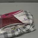 Sorfey Tablecloth -Fitted with Elastic, Vinyl with Flannel Back, Fits for Table 60"x 30" Rectangle,Water Proof, Easy to Clean, Checked Gray Design