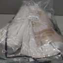 Blackout Linen Curtains 108 Inches Long 60 Inch Wide for Living Room Bedroom Pinch Pleated Back Tab Thermal Insulated 100% Black Out 2 Layer Window Drapes for Sliding Door Beige White 60x108 1 Panel