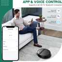 Robot Vacuum and Mop Combo, App/Alexa Control, Smart Robot Vacuum Cleaner, Ultra-Thin, Automatic Recharge Robotic Vacuum Cleaner for Pet Hair/Carpet/Hard Floor (Black Dimgray)