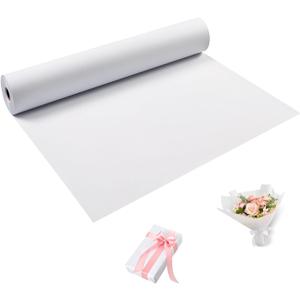 White Wrapping Paper Roll 24"x 1200" Craft Paper Roll for Drawing Painting Art Supplies, White Paper for Easel Poster Bulletin Board, Kraft Paper Roll for Packing Moving, Gift Wrapping