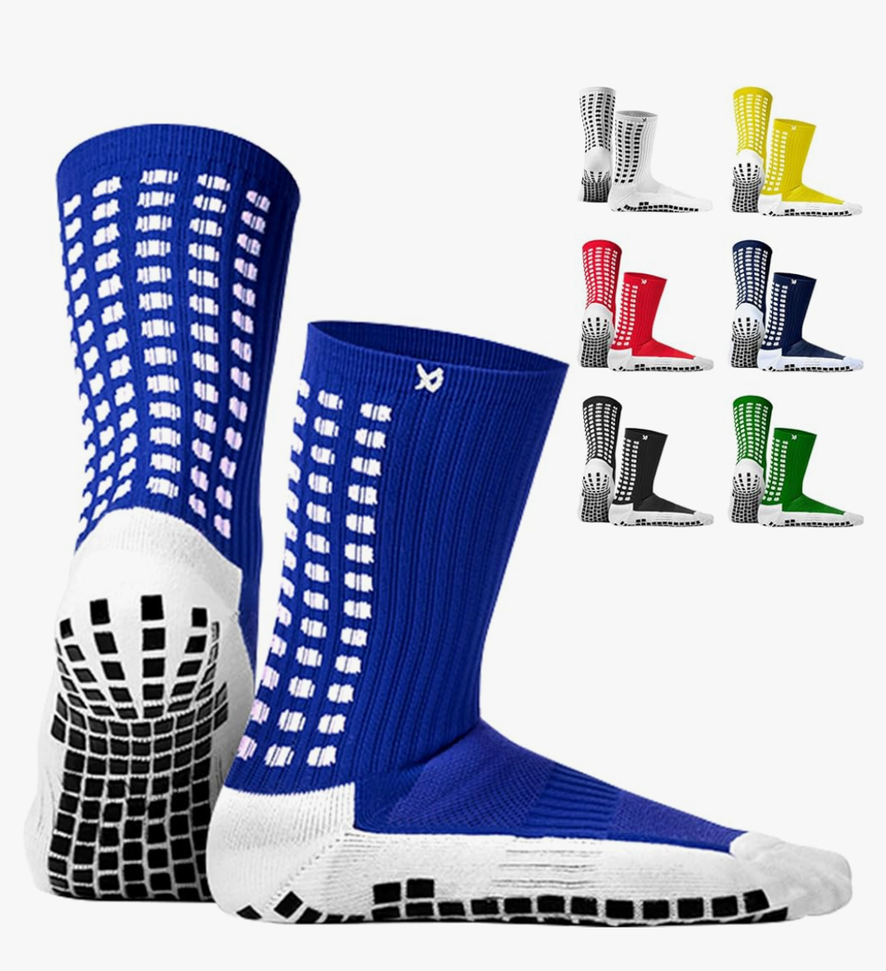 Lux Dual Grip Socks - Soccer Grip Socks for Men and Women. GripArray Performance & Comfort