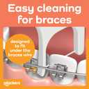 Plackers OrthoPick Floss Picks Designed for Braces, Tuffloss Made Without PTFE, FlipPick Clean Between Brackets, 36 Count (4 Pack)
