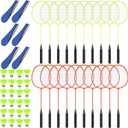 20/40 Pack Badminton Rackets Set with Shuttlecocks and Carrying Bags, Sturdy Lightweight Badminton Rackets Racquet for Adults Beginners Indoor Outdoor