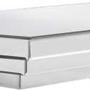 Howard Elliott Collection Mirrored Floating Wall Shelf for Home Decor, Silver Wall Mounted Modern Glass Shelf, Decorative Mirror Shelf for Living Room, Bathroom and Entryway, 6 x 16 x 7 Inch