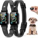 2 Pack Bark Collar for Small Dogs 5-15lbs, Medium, Puppy, Mini Dog, Rechargeable Smart Training Collar, Anti Barking Device with 5 Adjustable Sensitivity, Beep, Vibration