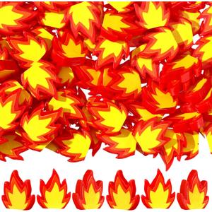 50 Pcs Miniature Flame Figurines Mini Resin Fire Model Flame Ornament for Miniature Village Town Accessories DIY Mini Scene Garden Home Micro Landscape Decor