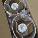 Sucolite Small 11.8'' Table Lamps Set of 2, Bedside Nightstand Lamps for Bedroom Kids Room, Cute Desk Lamps with Studded Texture Base for Reading Nursery Living Room Office, White & Beige