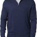 Nautica Men's Quarter-Zip Sweater (X-Large, Navy)
