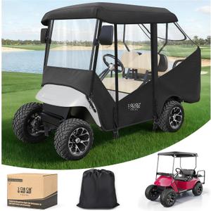 10L0L 4 Passenger Golf Cart Enclosure for EZGO & Club Car 61" Roof, 2+2 Seats