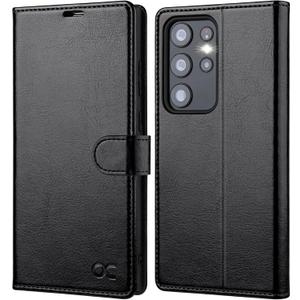 OCASE Compatible with Galaxy S23 Ultra 5G Case Wallet, PU Leather Flip Folio Case with Card Holders RFID Blocking Kickstand [Shockproof TPU Inner Shell] Phone Case 6.8 Inch (2023) - Black